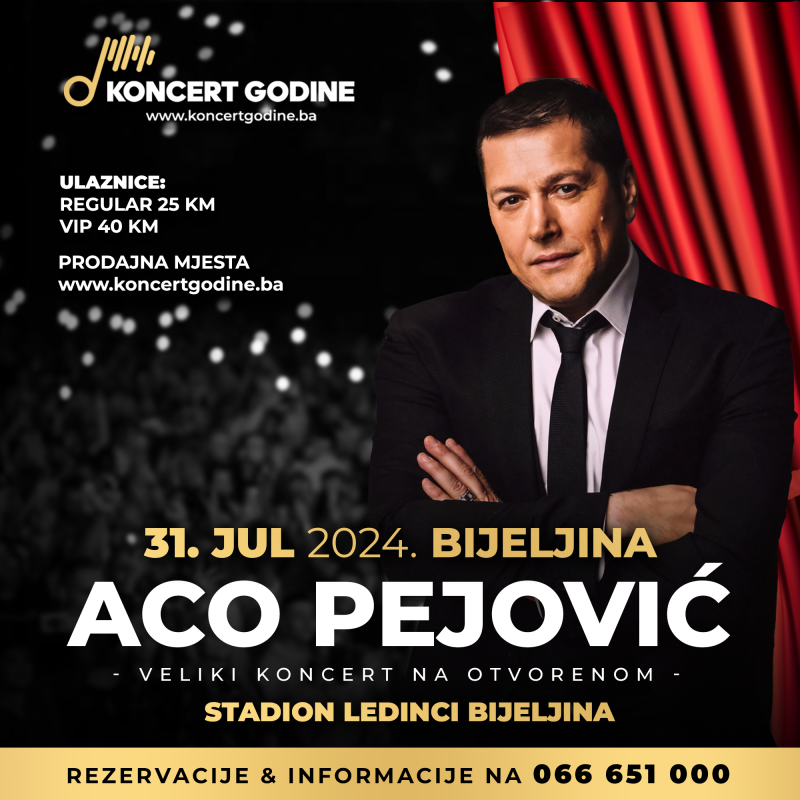 Aco Pejović - veliki koncert na otvorenom!