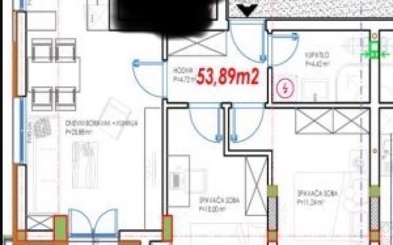 Na prodaju trosoban stan 54m2 u izgradnji u BN