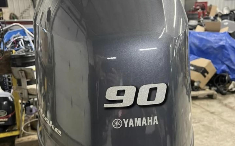 Slightly Used Yamaha 90HP 4-Stroke Outboard Motor Engine